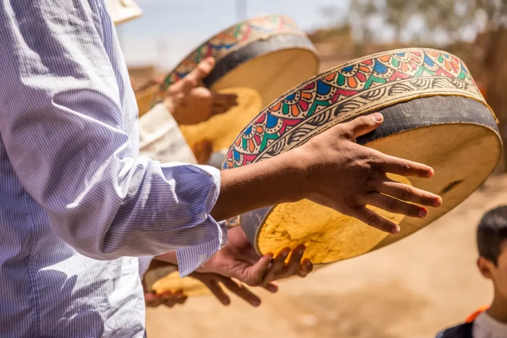 Berber drummers in morocco