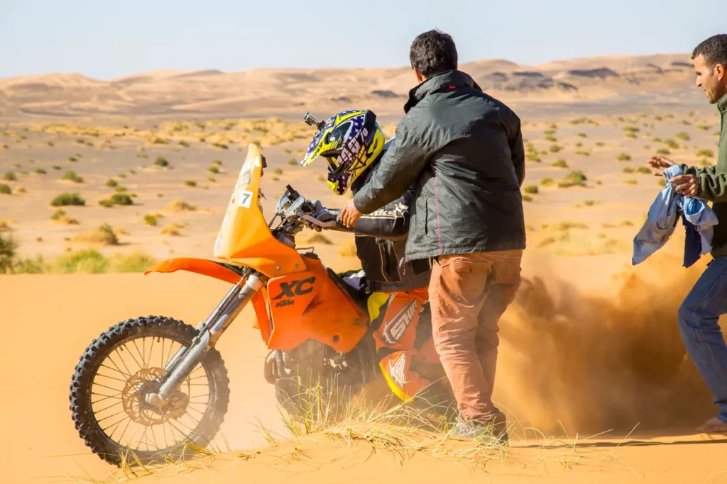 Dirt biking in Merzouga, Morocco