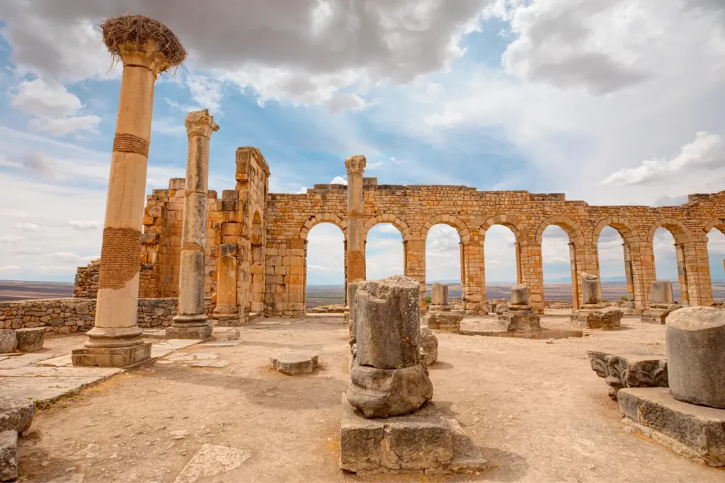 Volubilis, ancient Roman empire city in Morocco